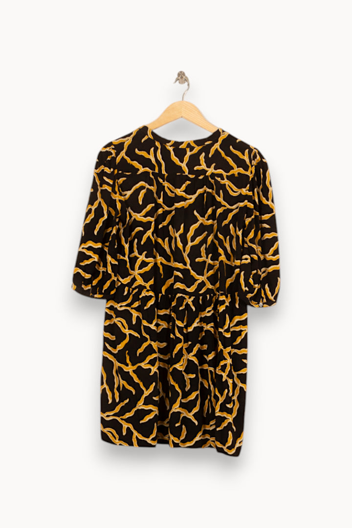 Robe Courte Noire et Jaune - Taille S/36 de la marque ba&sh | PARAD58874 - Vendu par Paradigme - Image 4