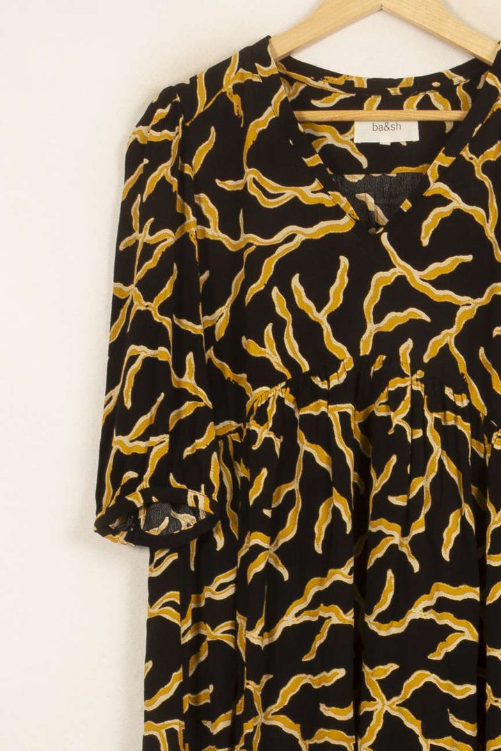 Robe Courte Noire et Jaune - Taille S/36 de la marque ba&sh | PARAD58874 - Vendu par Paradigme - Image 3