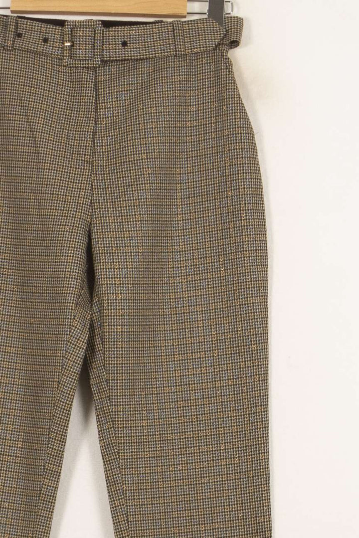 Pantalon Carreaux Beige et Marron - Taille M/38 de la marque Karl Marc John | PARAD58887 - Vendu par Paradigme - Image 3