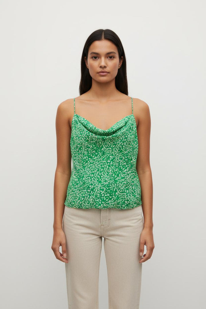 Top Vert et Blanc - Taille L/40