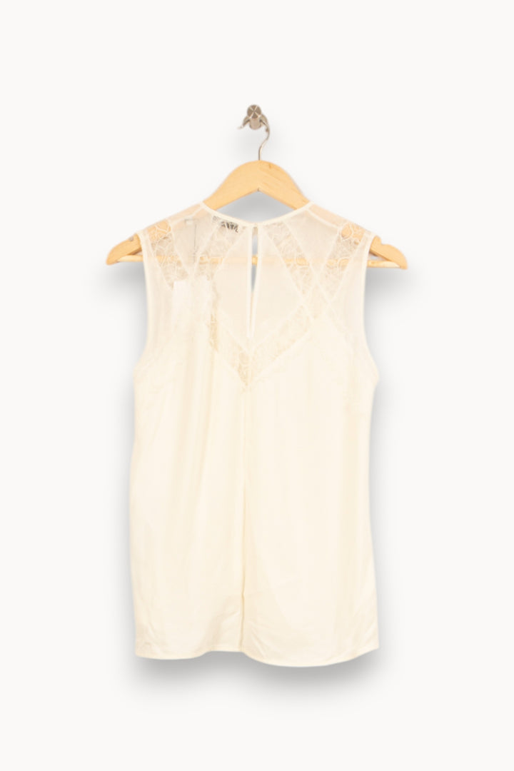 Blouse Blanche - Taille L/40 de la marque Sandro | PARAD58895 - Vendu par Paradigme - Image 4