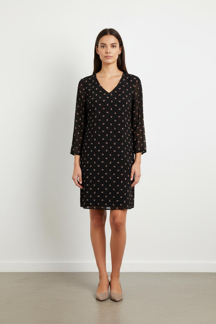 Robe Fleurie Noire - Taille M/38