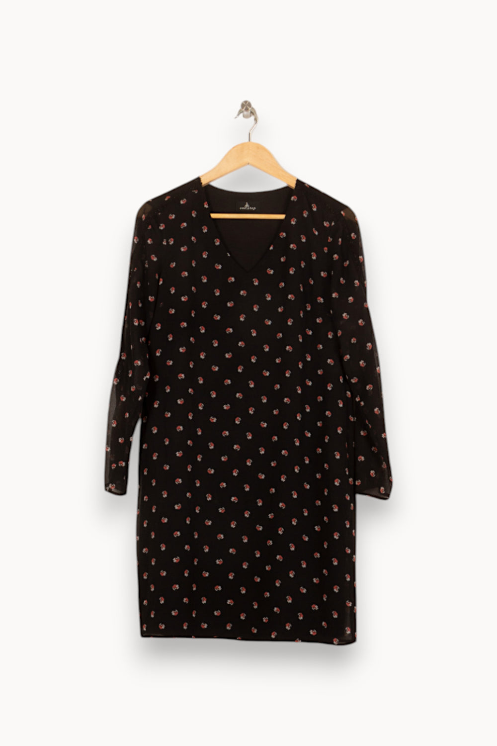 Robe Fleurie Noire - Taille M/38 de la marque One Step | PARAD58902 - Vendu par Paradigme - Image 2