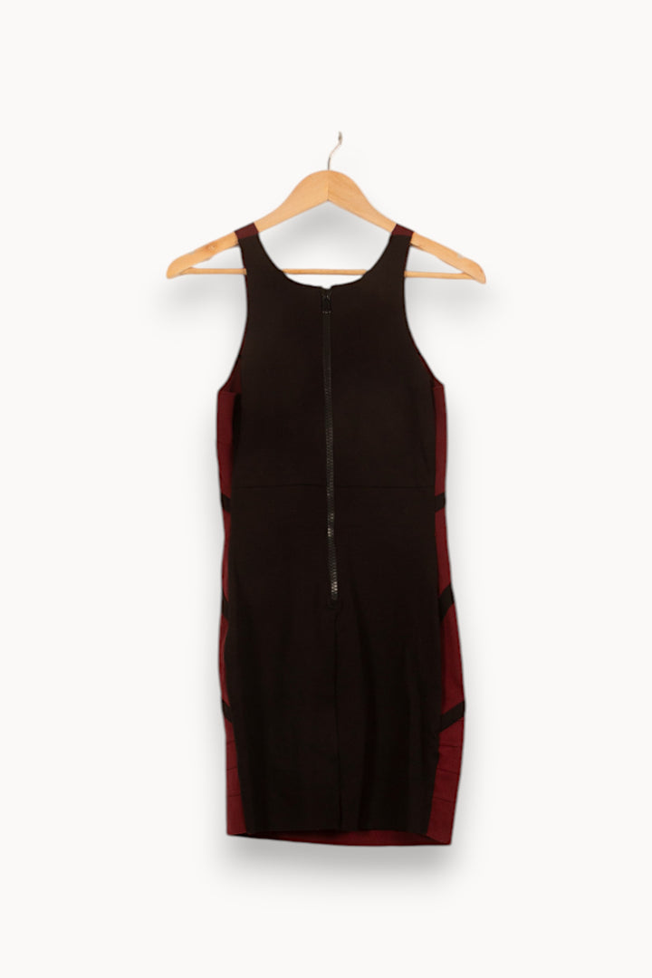 Robe Bandage Bordeaux et Noir - Taille M/38 de la marque Maje | PARAD58910 - Vendu par Paradigme - Image 4