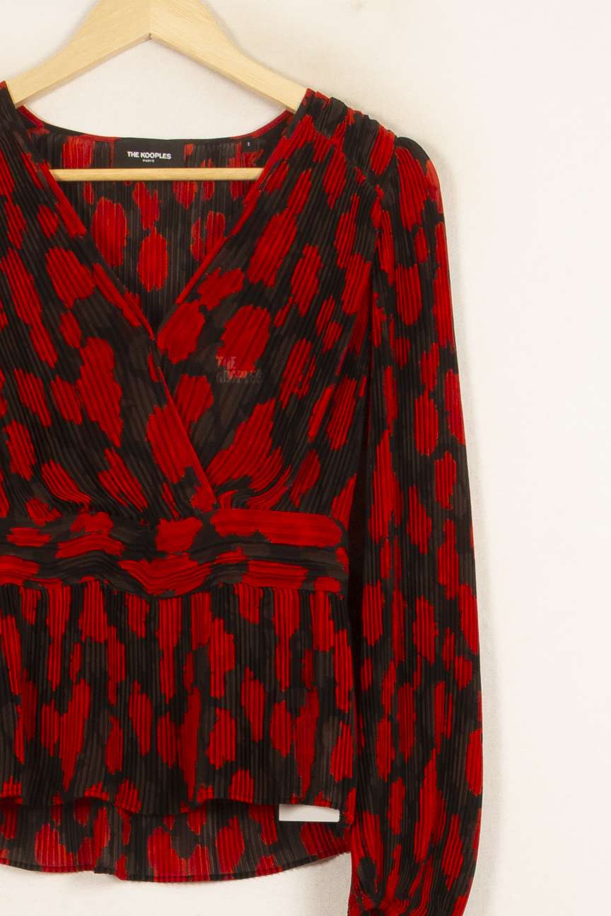 Blouse Rouge et Noire - Taille S/36 de la marque The Kooples | PARAD58921 - Vendu par Paradigme - Image 3