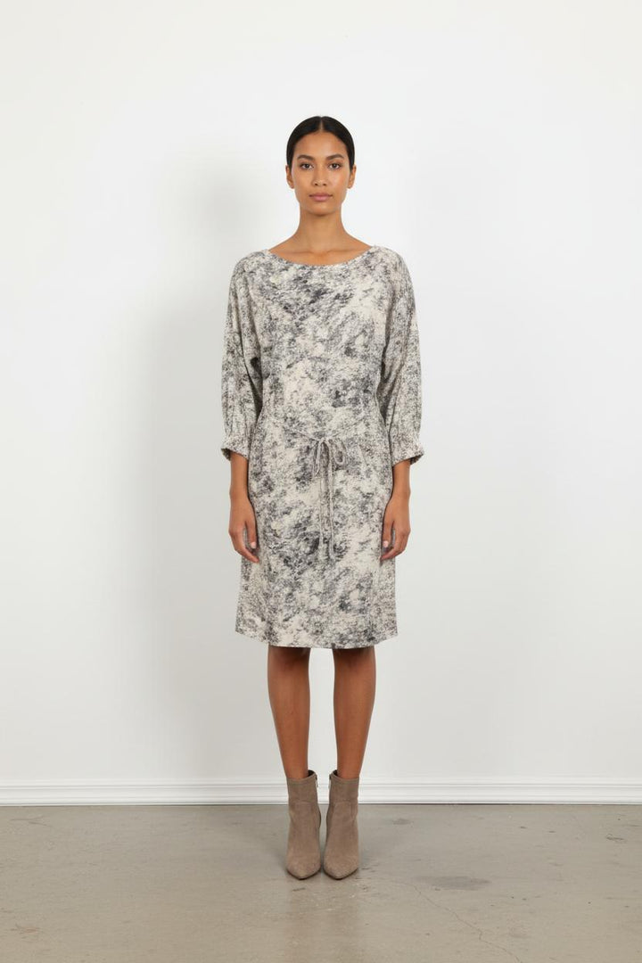 Robe Imprimée Grise et Blanche - Taille S/36