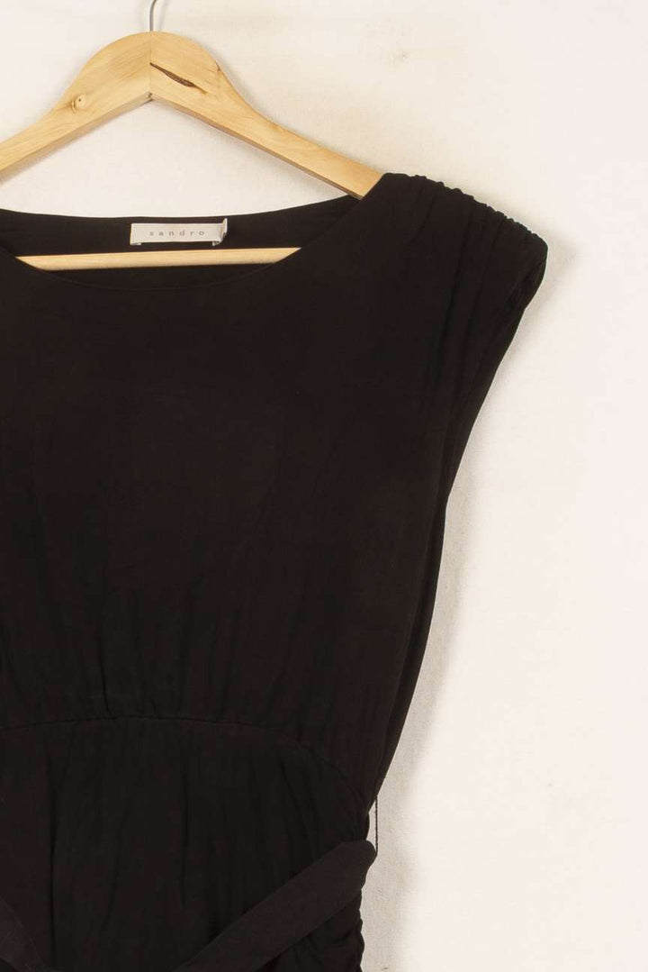 Robe Courte Noire - Taille S/36 de la marque Sandro | PARAD58973 - Vendu par Paradigme - Image 3