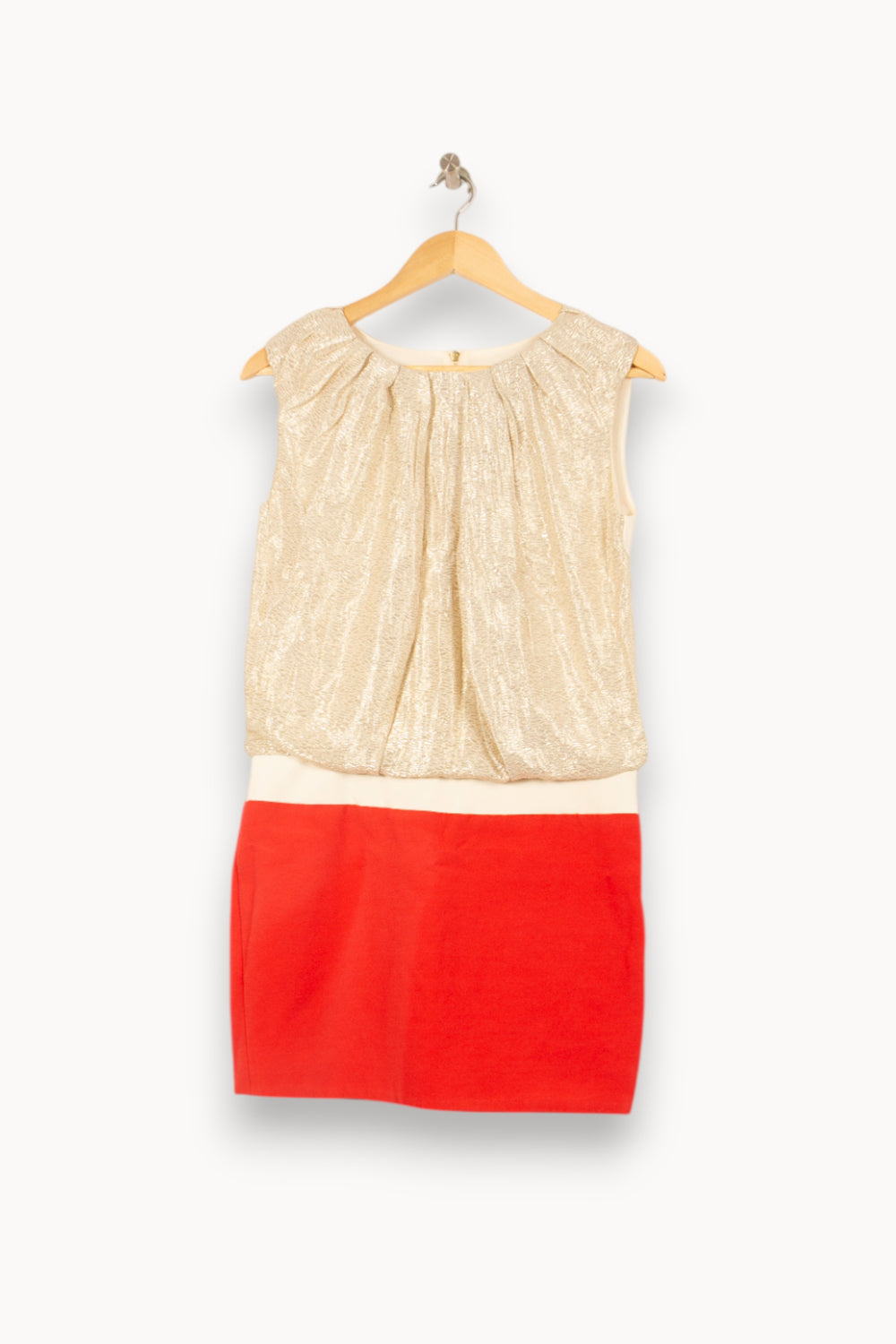 Robe Courte Dorée et Rouge - Taille S/36 de la marque Maje | PARAD58974 - Vendu par Paradigme - Image 2