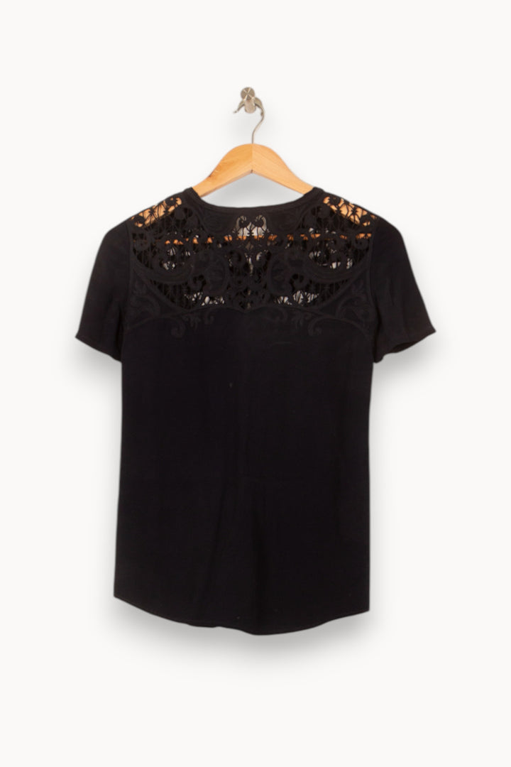 Blouse Noire - Taille XS/34 de la marque The Kooples | PARAD58978 - Vendu par Paradigme - Image 4