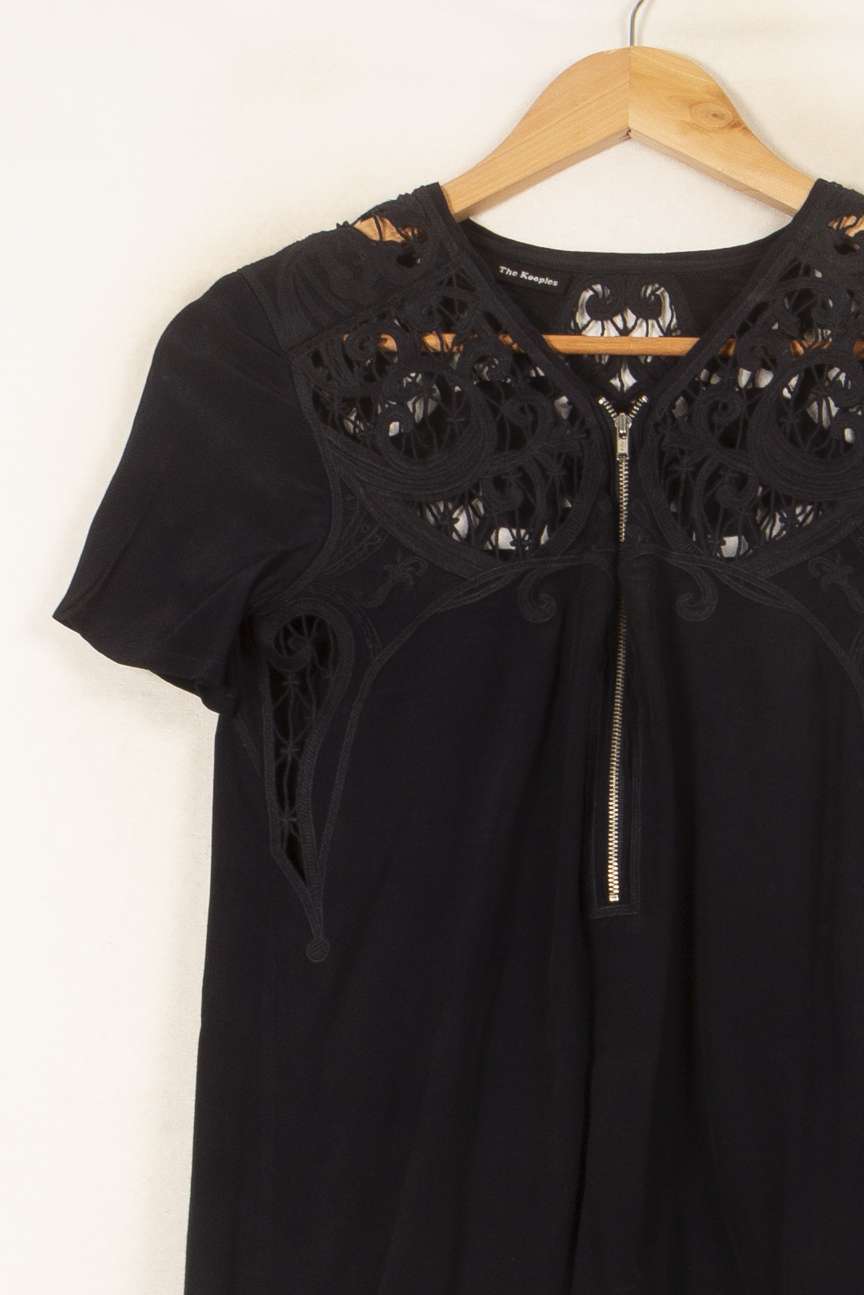 Blouse Noire - Taille XS/34 de la marque The Kooples | PARAD58978 - Vendu par Paradigme - Image 3