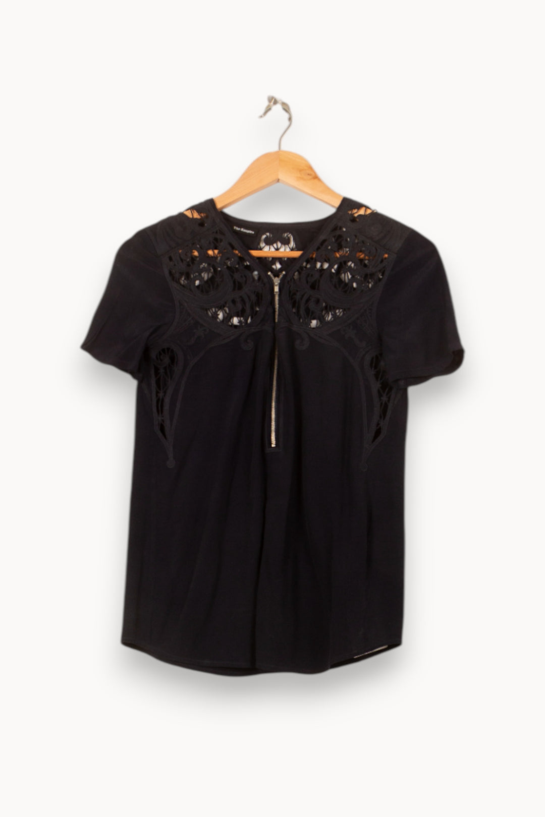 Blouse Noire - Taille XS/34 de la marque The Kooples | PARAD58978 - Vendu par Paradigme - Image 2