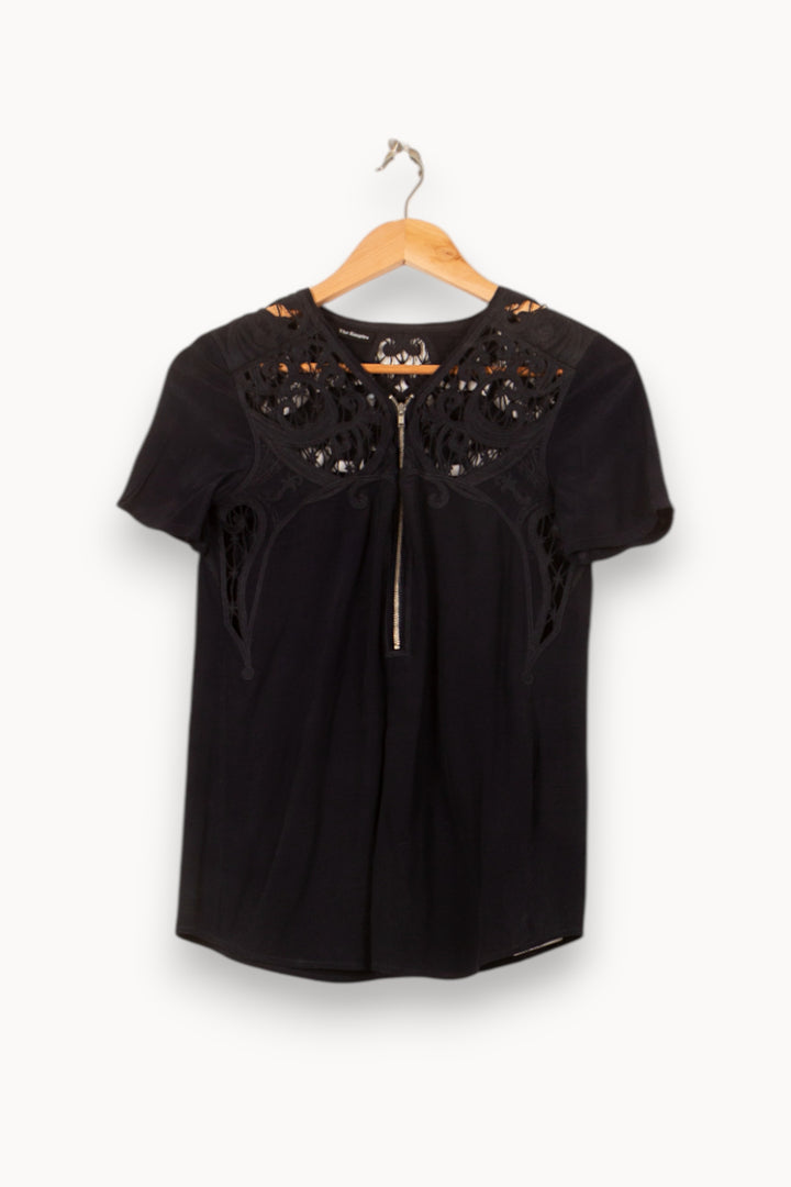 Blouse Noire - Taille XS/34 de la marque The Kooples | PARAD58978 - Vendu par Paradigme - Image 2