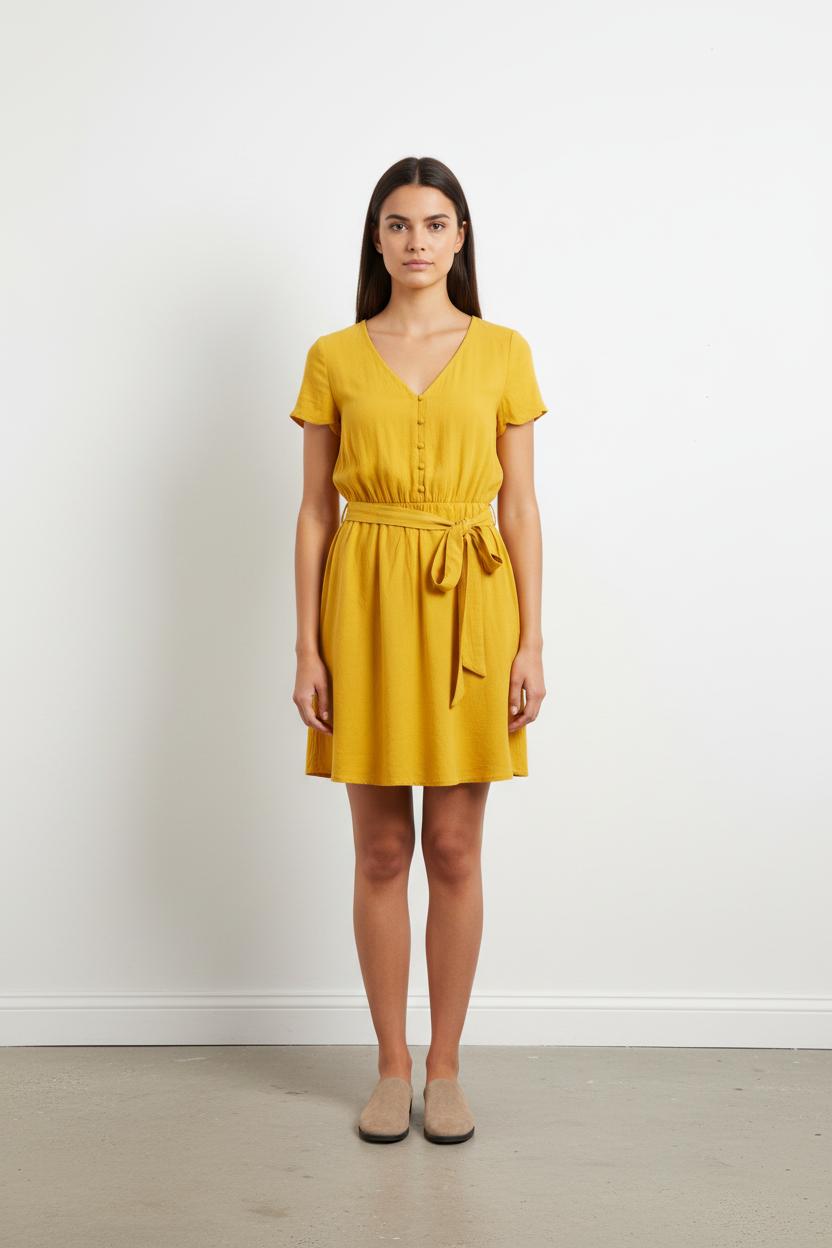 Robe Courte Jaune - Taille XS/34