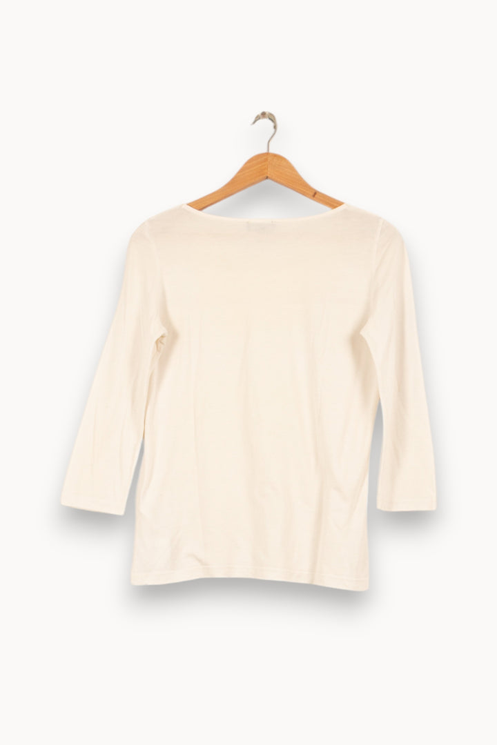 T-shirt Blanc - Taille M/38 de la marque Caroll | PARAD58992 - Vendu par Paradigme - Image 4