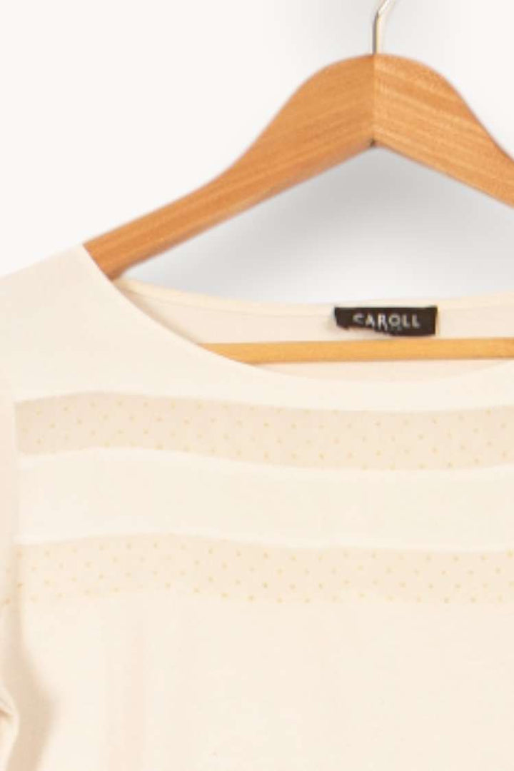 T-shirt Blanc - Taille M/38 de la marque Caroll | PARAD58992 - Vendu par Paradigme - Image 3