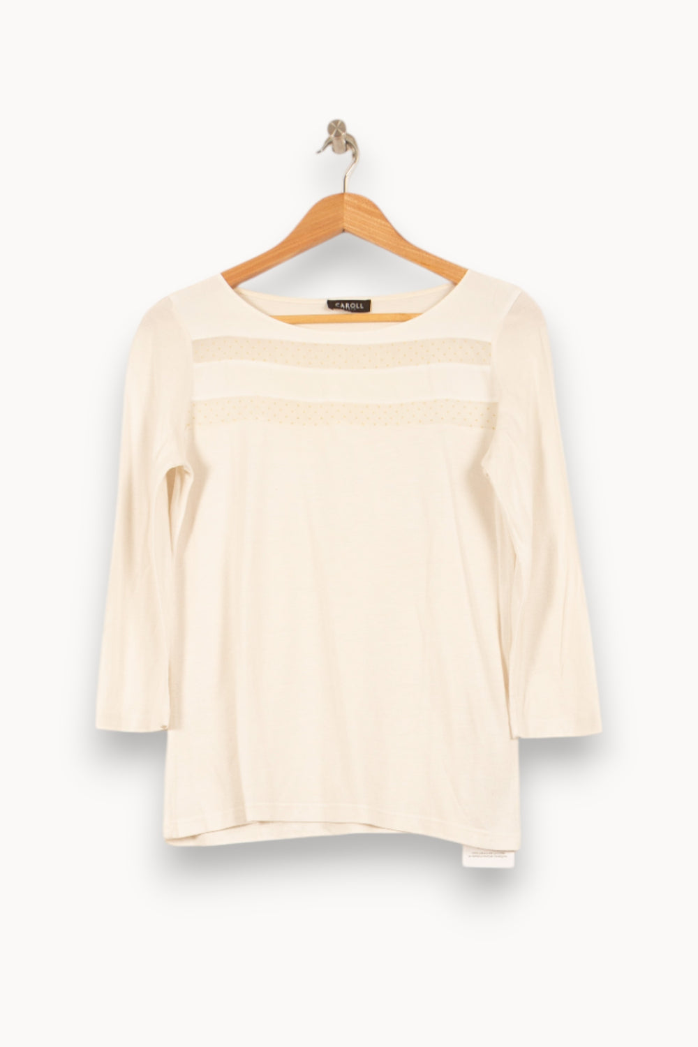 T-shirt Blanc - Taille M/38 de la marque Caroll | PARAD58992 - Vendu par Paradigme - Image 2