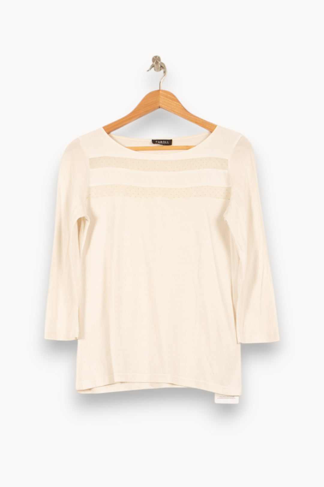 T-shirt Blanc - Taille M/38 de la marque Caroll | PARAD58992 - Vendu par Paradigme - Image 2