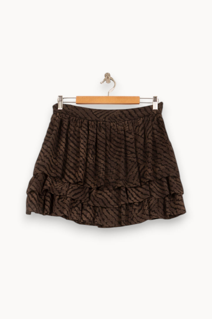 Jupe Volantée Marron - Taille L/40 de la marque Sud express | PARAD58993 - Vendu par Paradigme - Image 4