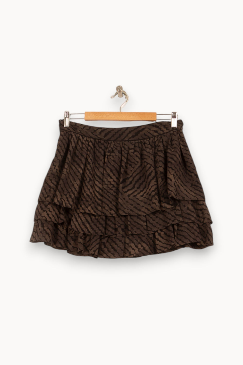 Jupe Volantée Marron - Taille L/40 de la marque Sud express | PARAD58993 - Vendu par Paradigme - Image 2