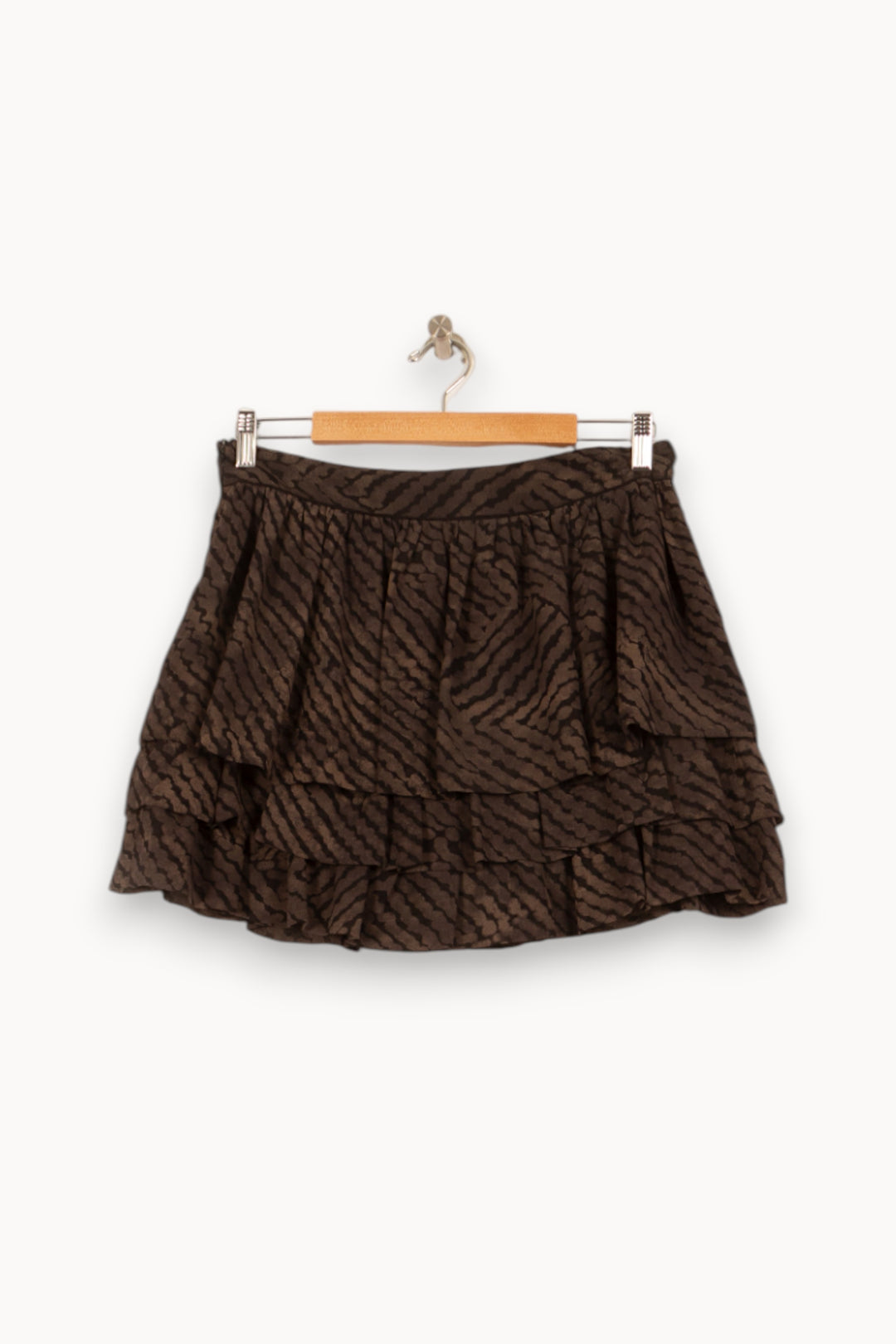 Jupe Volantée Marron - Taille L/40 de la marque Sud express | PARAD58993 - Vendu par Paradigme - Image 2