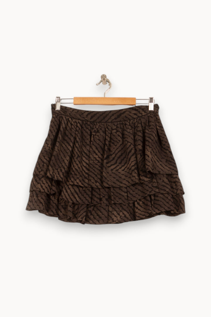 Jupe Volantée Marron - Taille L/40 de la marque Sud express | PARAD58993 - Vendu par Paradigme - Image 2