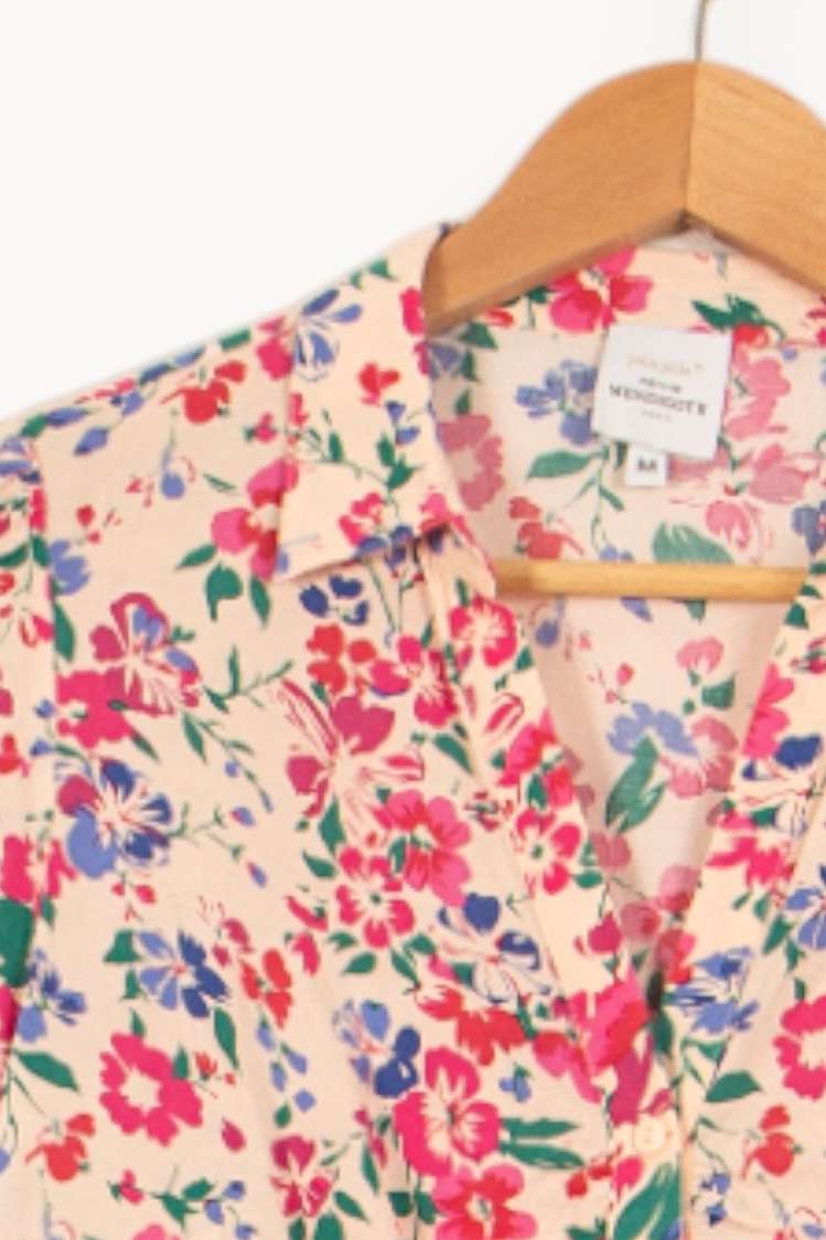 Chemise Fleurie Rose et Bleu - Taille M/38 de la marque Petite Mendigote | PARAD59000 - Vendu par Paradigme - Image 3