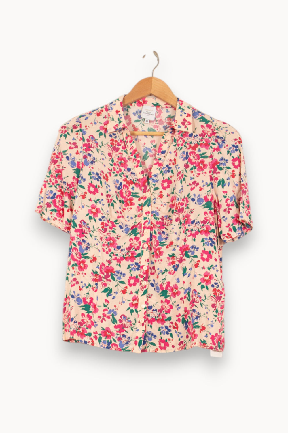 Chemise Fleurie Rose et Bleu - Taille M/38 de la marque Petite Mendigote | PARAD59000 - Vendu par Paradigme - Image 2