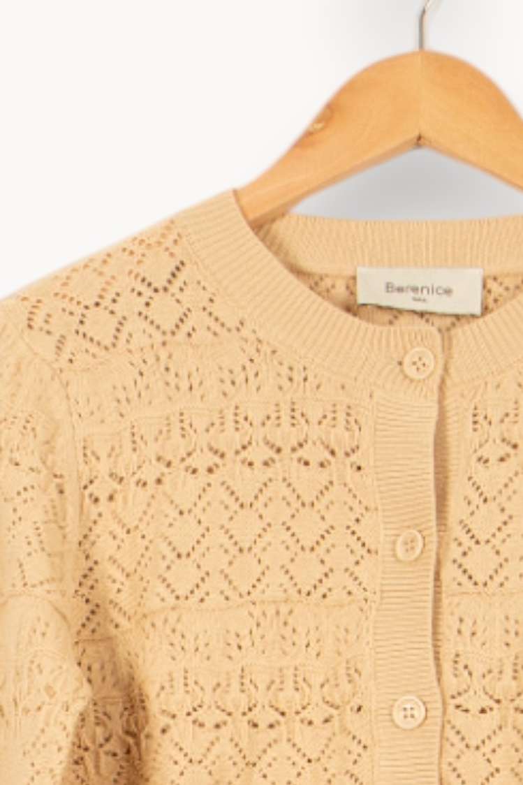Cardigan Beige - Taille S/36 de la marque Bérénice | PARAD59010 - Vendu par Paradigme - Image 3