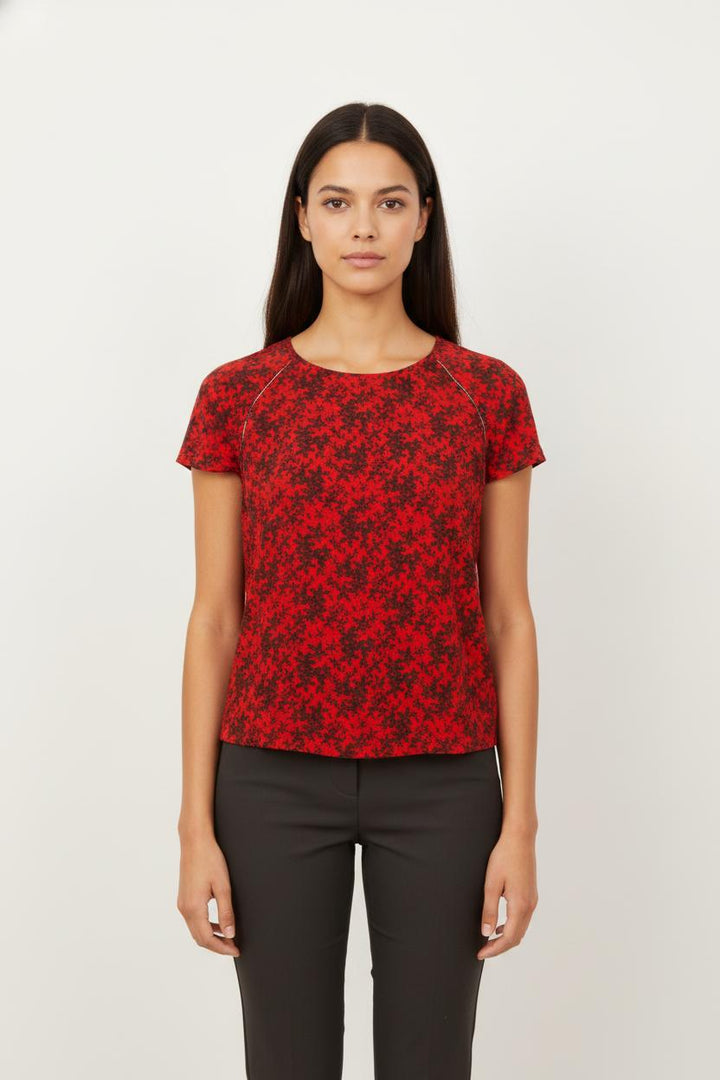 Blouse Rouge et Noire - Taille S/36