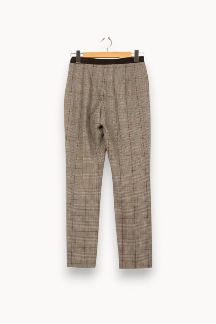 Pantalon Carreaux Beige et Marron - Taille S/36 de la marque IKKS | PARAD59015 - Vendu par Paradigme - Image 4