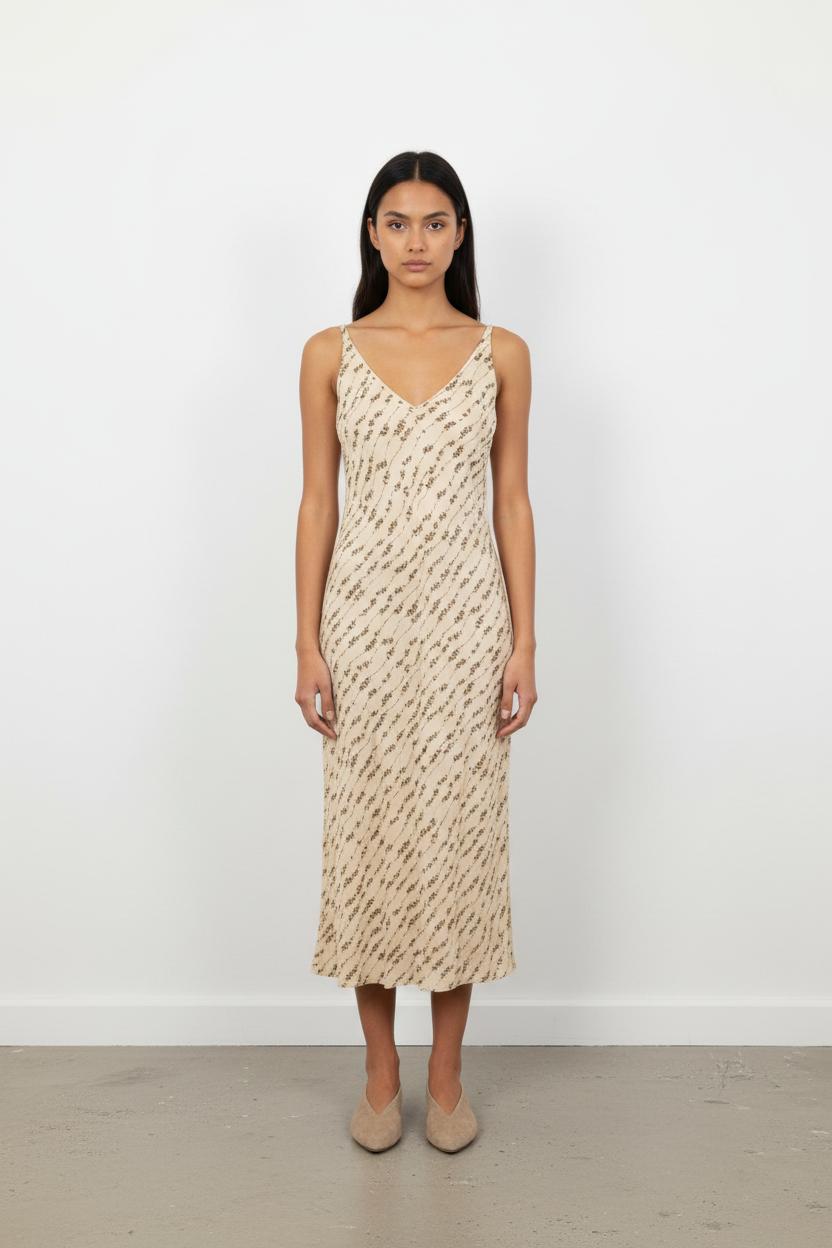 Robe Midi Beige - Taille L/40
