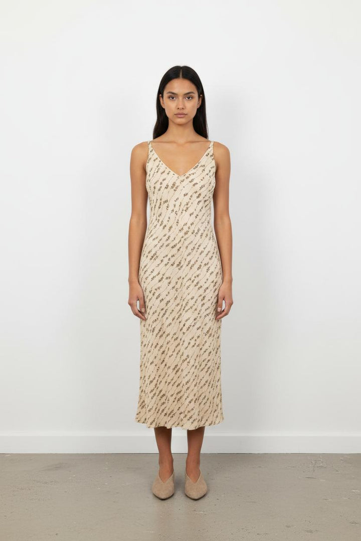 Robe Midi Beige - Taille L/40
