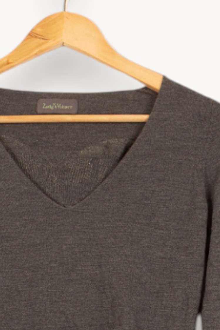 Robe Pull Grise - Taille S/36 de la marque Zadig&Voltaire | PARAD59044 - Vendu par Paradigme - Image 3