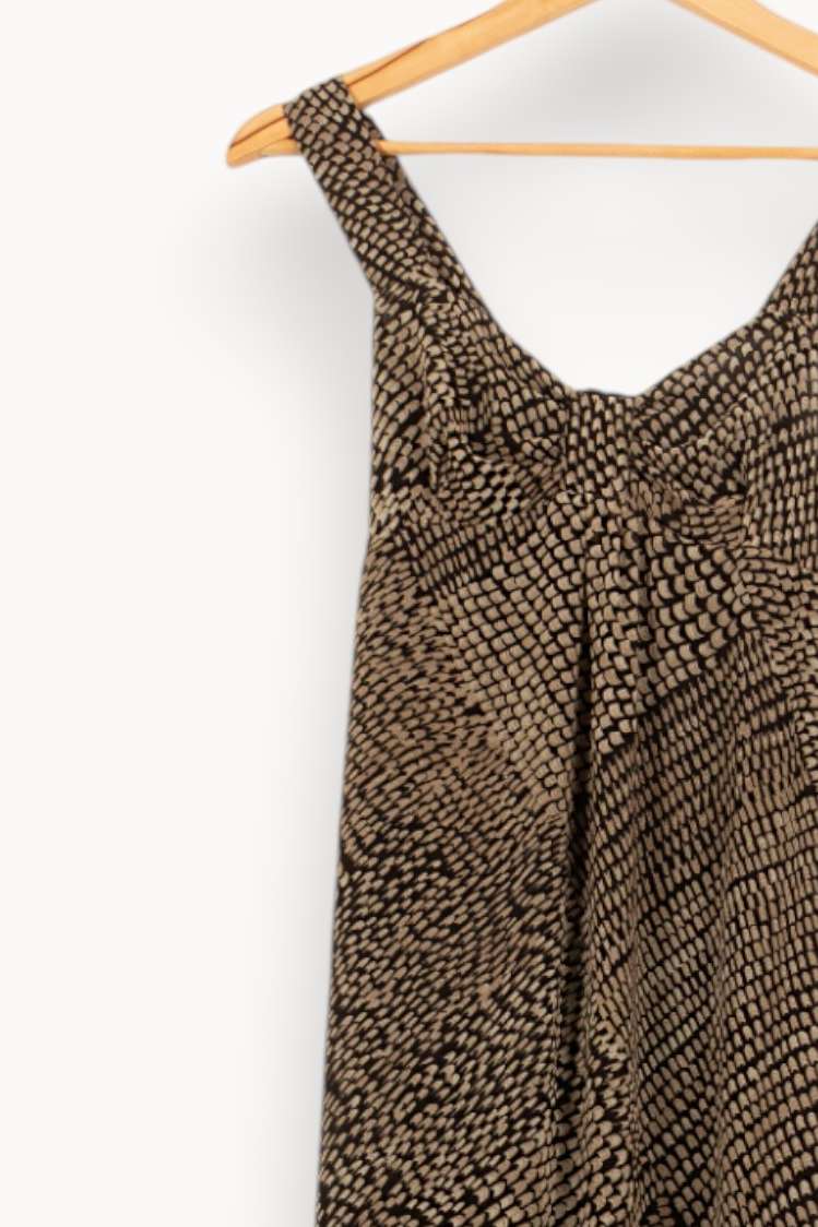 Robe Longue Beige et Noir - Taille S/36 de la marque Caroll | PARAD59045 - Vendu par Paradigme - Image 3