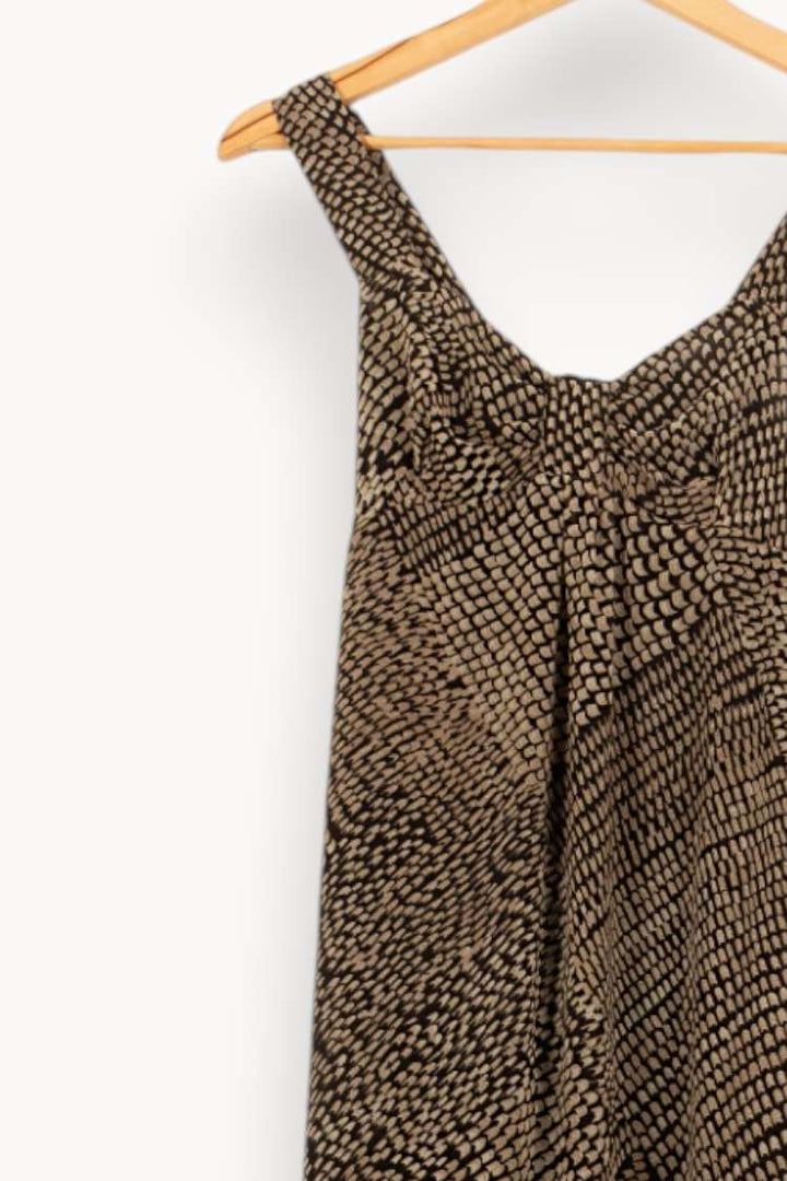 Robe Longue Beige et Noir - Taille S/36 de la marque Caroll | PARAD59045 - Vendu par Paradigme - Image 3