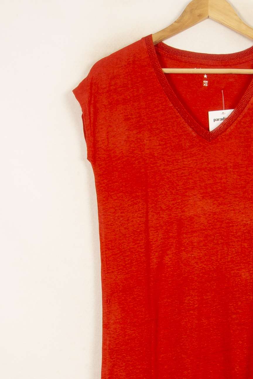 Tee-shirt Rouge - Taille XS/34 de la marque Sud express | PARAD59089 - Vendu par Paradigme - Image 2