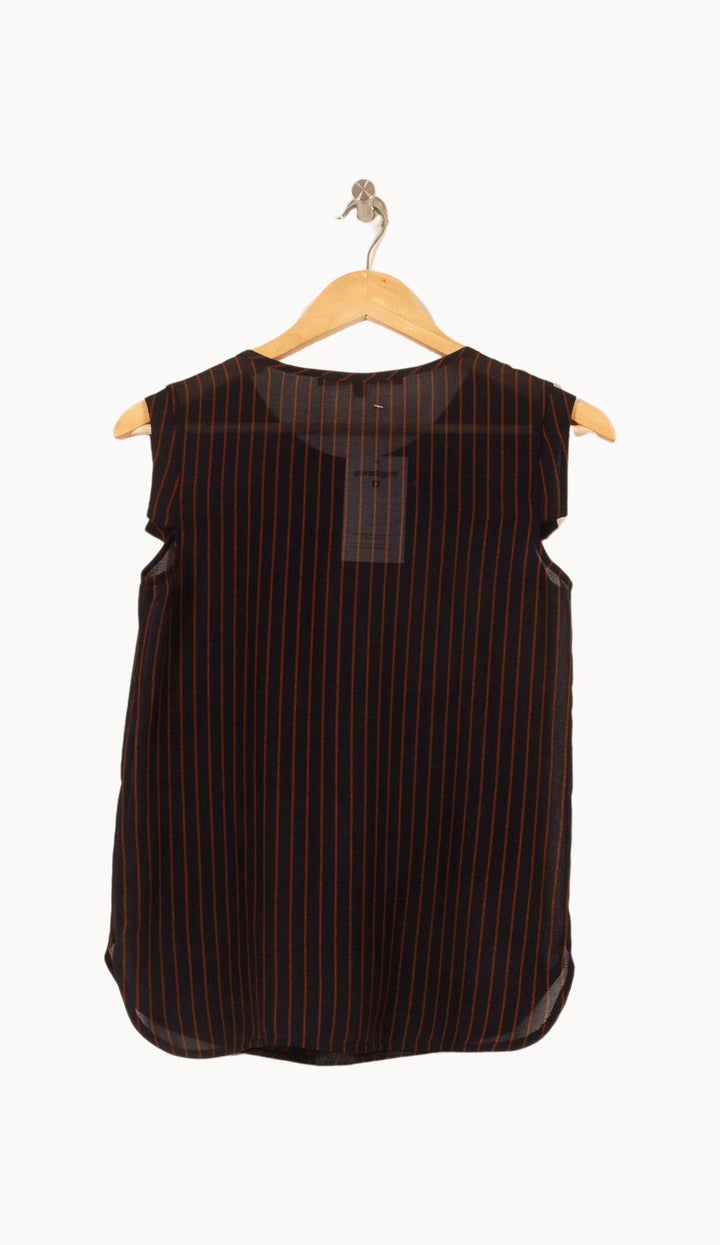 Blouse Noire et Orange - Taille S/36 de la marque La Fée Maraboutée | PARAD59096 - Vendu par Paradigme - Image 4
