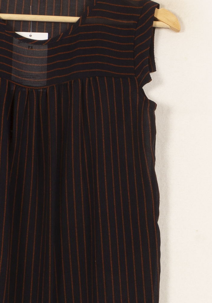 Blouse Noire et Orange - Taille S/36 de la marque La Fée Maraboutée | PARAD59096 - Vendu par Paradigme - Image 3