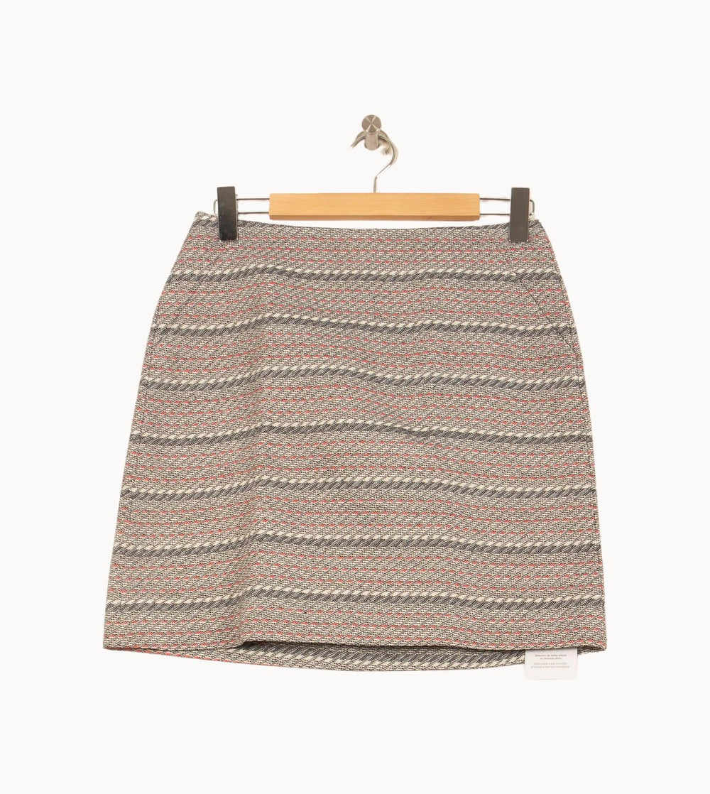 Jupe Courte Grise et Rose - Taille L/40 de la marque Caroll | PARAD59114 - Vendu par Paradigme - Image 2