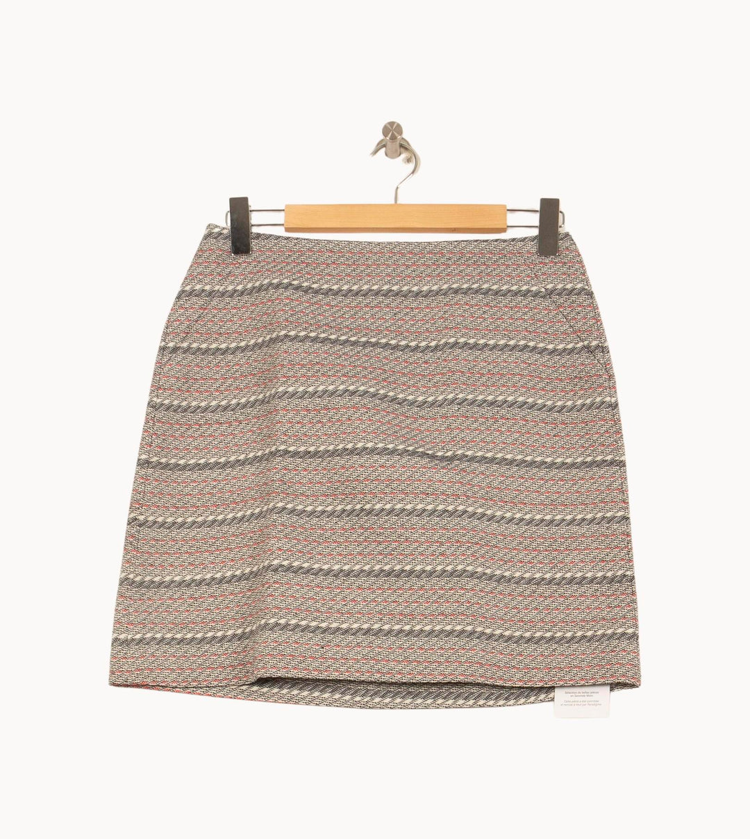 Jupe Courte Grise et Rose - Taille L/40 de la marque Caroll | PARAD59114 - Vendu par Paradigme - Image 2
