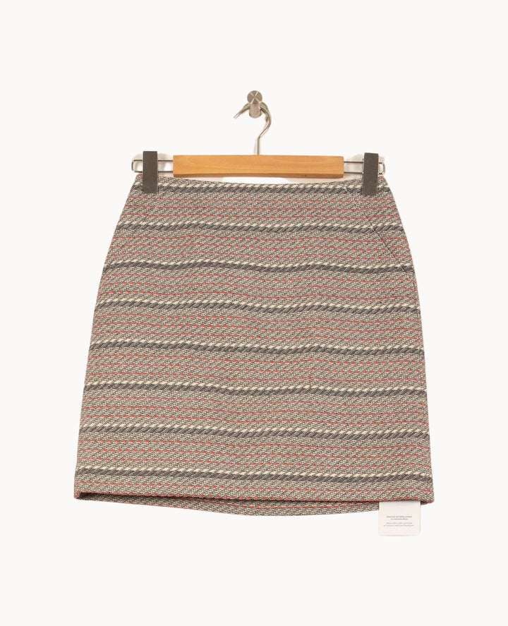 Jupe Courte Grise et Rouge - Taille XL/42 de la marque Caroll | PARAD59119 - Vendu par Paradigme - Image 2