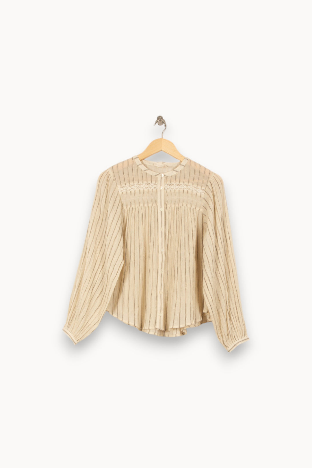Blouse Plissée Beige - Taille S/36 de la marque Louise Misha | PARAD59145 - Vendu par Paradigme - Image 2