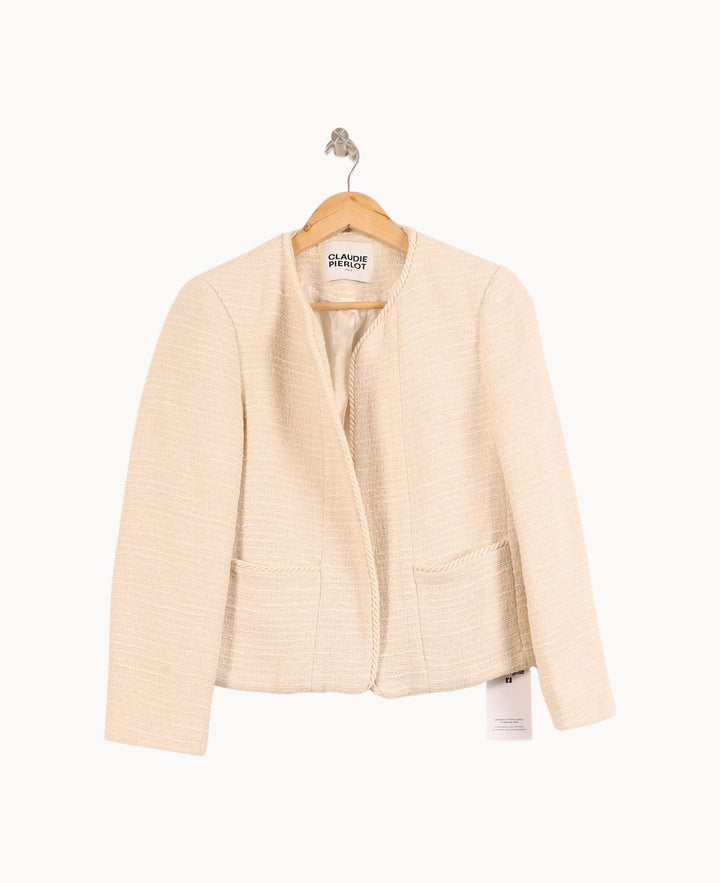 Veste Beige - Taille L/40 de la marque Claudie Pierlot | PARAD59155 - Vendu par Paradigme - Image 2