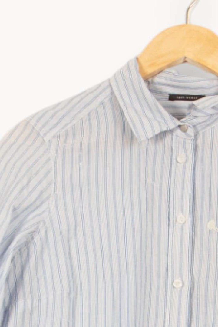 Chemise Rayée Bleue et Blanche - Taille M/38 de la marque IKKS | PARAD59171 - Vendu par Paradigme - Image 3