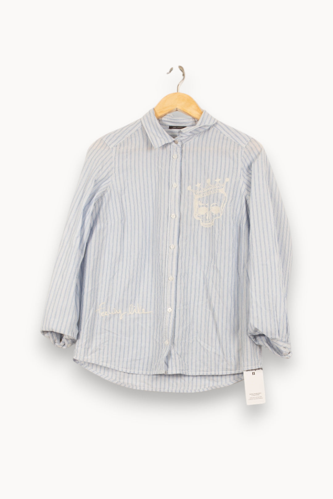 Chemise Rayée Bleue et Blanche - Taille M/38 de la marque IKKS | PARAD59171 - Vendu par Paradigme - Image 2