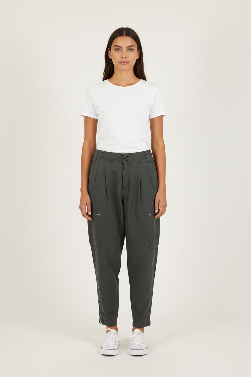 Pantalon Cargo Gris - Taille L/40 de la marque Léon & Harper | PARAD59172 - Vendu par Paradigme - Image 1