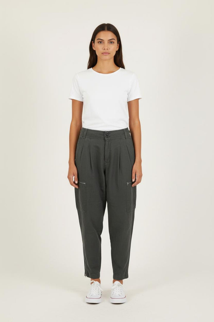 Pantalon Cargo Gris - Taille L/40 de la marque Léon & Harper | PARAD59172 - Vendu par Paradigme - Image 1