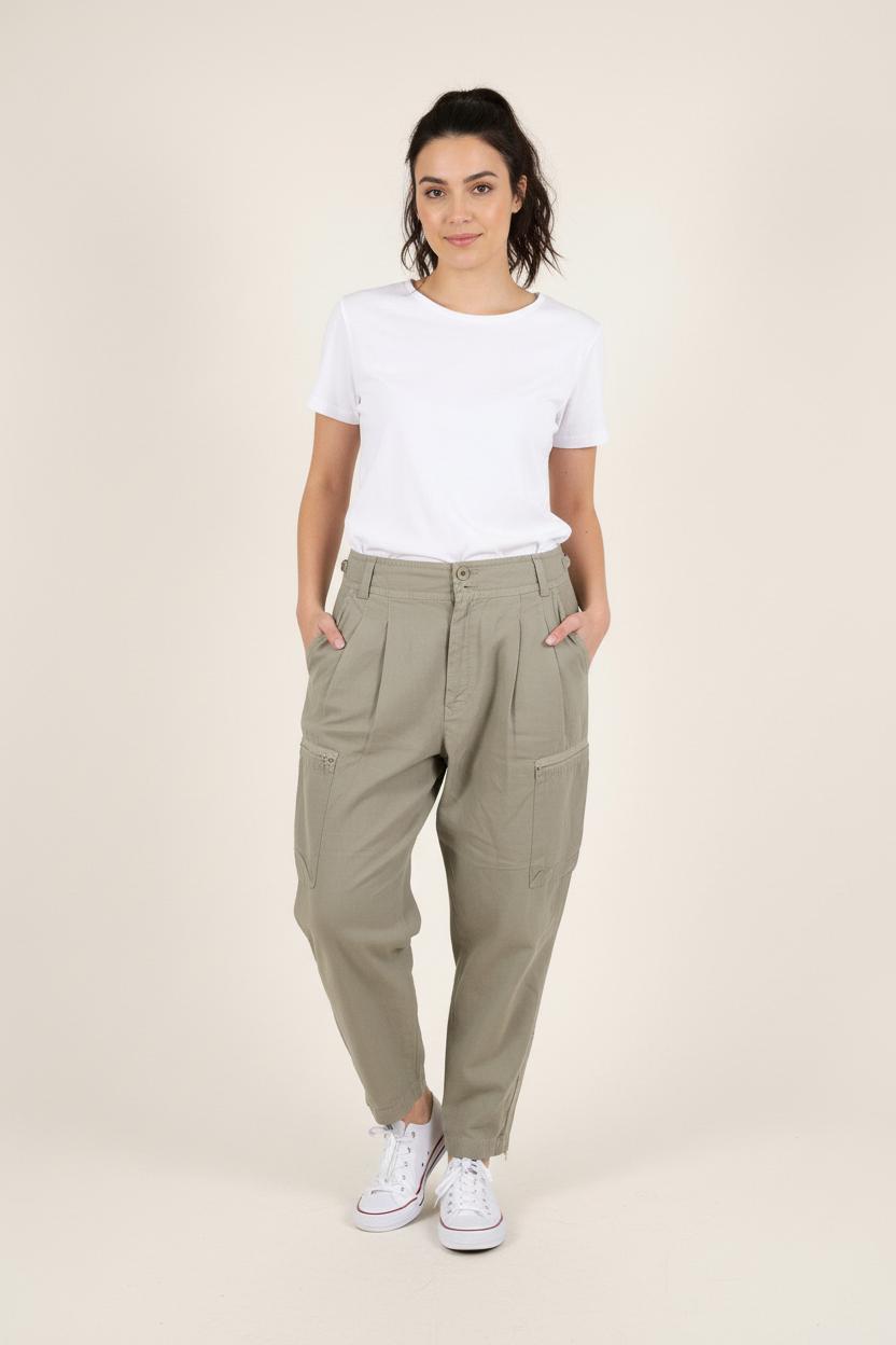 Pantalon Cargo Beige - Taille L/40 de la marque Léon & Harper | PARAD59174 - Vendu par Paradigme - Image 1