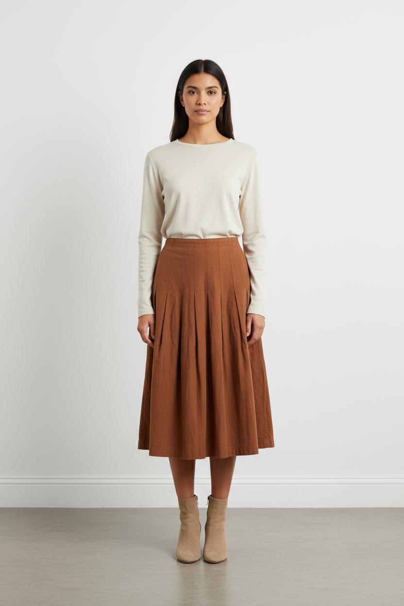 Jupe Longue Marron - Taille M/38