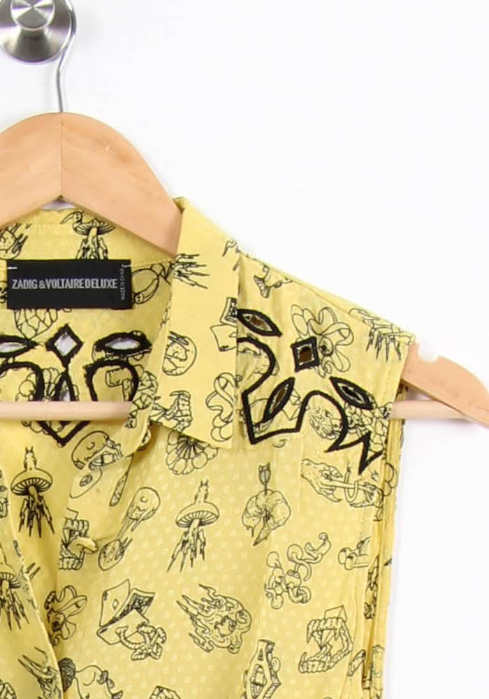 Robe Chemise Jaune - Taille S/36 de la marque Zadig&Voltaire | PARAD59183 - Vendu par Paradigme - Image 3